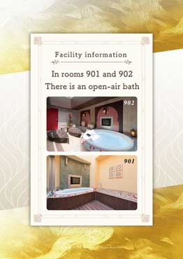 There is an open-air bath in rooms 901 and 902.